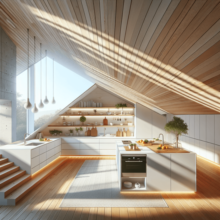 weiße Küche für Dachschräge-Bochum