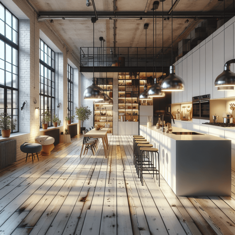 weiße Küche im Loftstil-Bochum