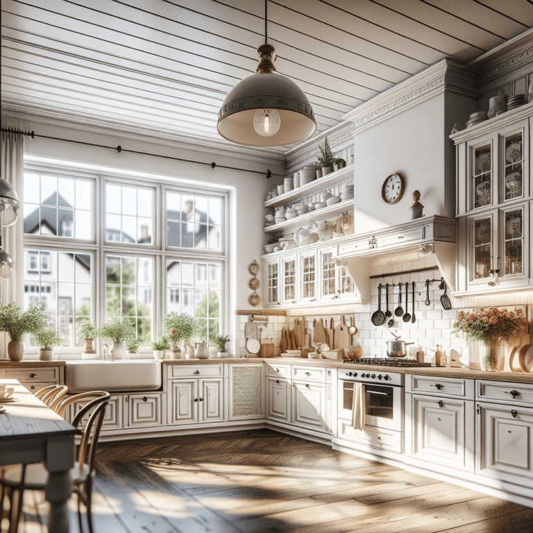 weiße Küche im Vintage Chic Stil-Bochum