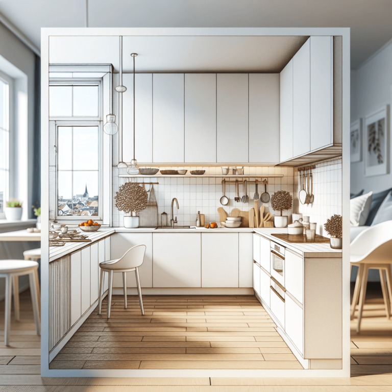 weiße Küche im skandinavischen Stil-Bochum