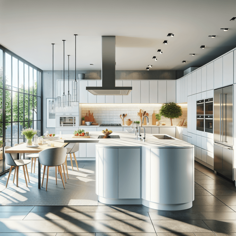 weiße Küche in U-Form-Bochum