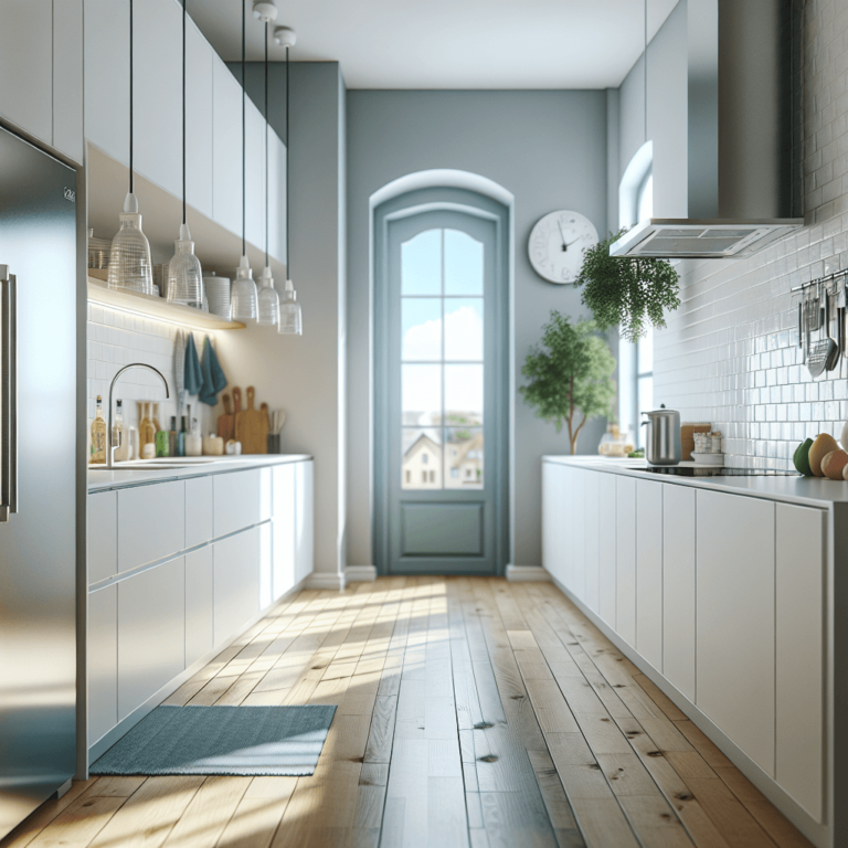 weiße einzeilige Küche-Bochum