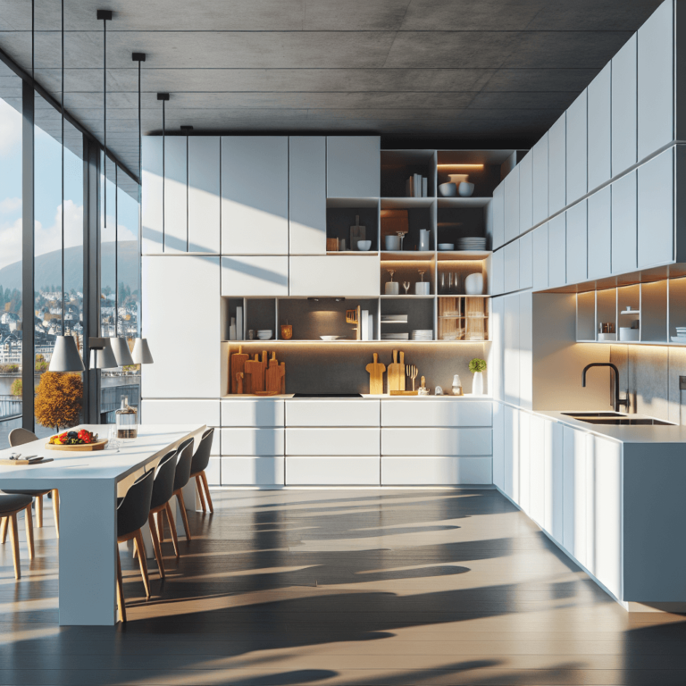 weiße mehrzeilige Küche-Bochum